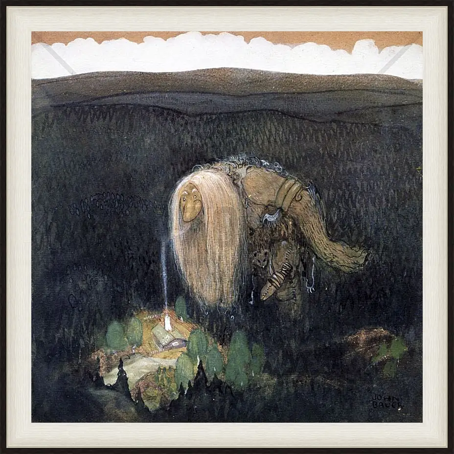 Картина в раме - A Forest Troll. Йон Бауэр