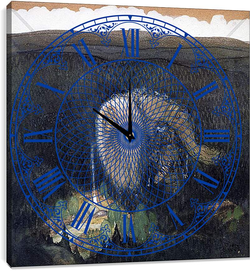 Часы картина - A Forest Troll. Йон Бауэр