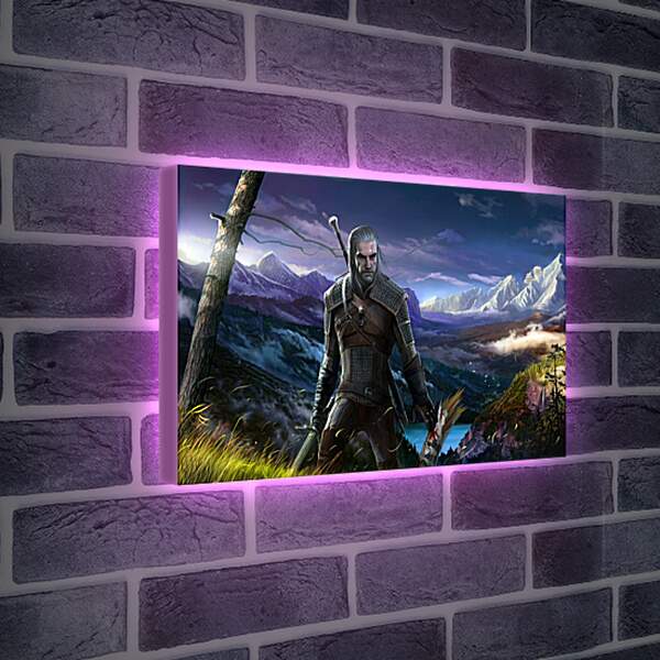 Лайтбокс световая панель - The Witcher (Ведьмак), Геральт с трофеем в руках