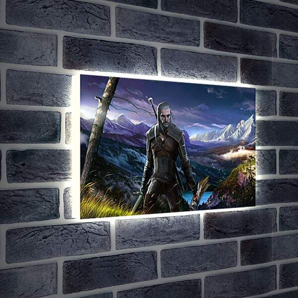 Лайтбокс световая панель - The Witcher (Ведьмак), Геральт с трофеем в руках