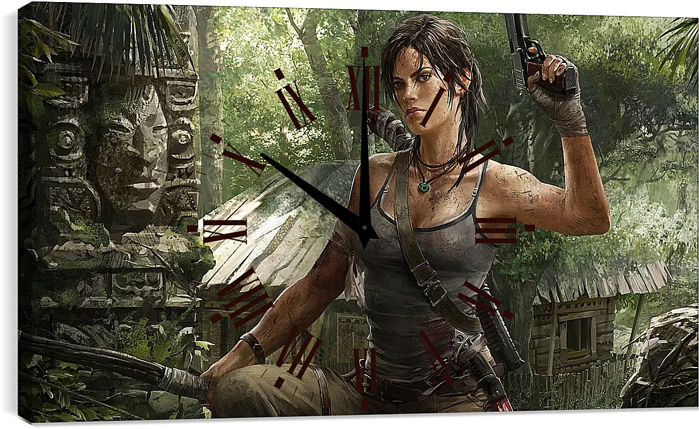 Часы картина - Tomb Raider