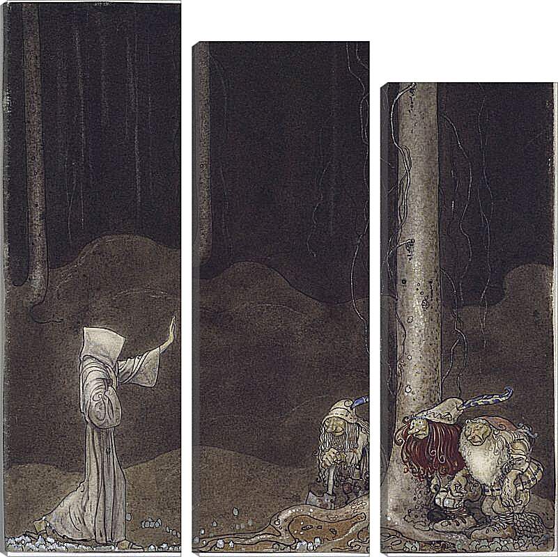 Модульная картина - Brother St. Martin and the Three Trolls. Брат Св. Мартин и три тролля. Йон Бауэр