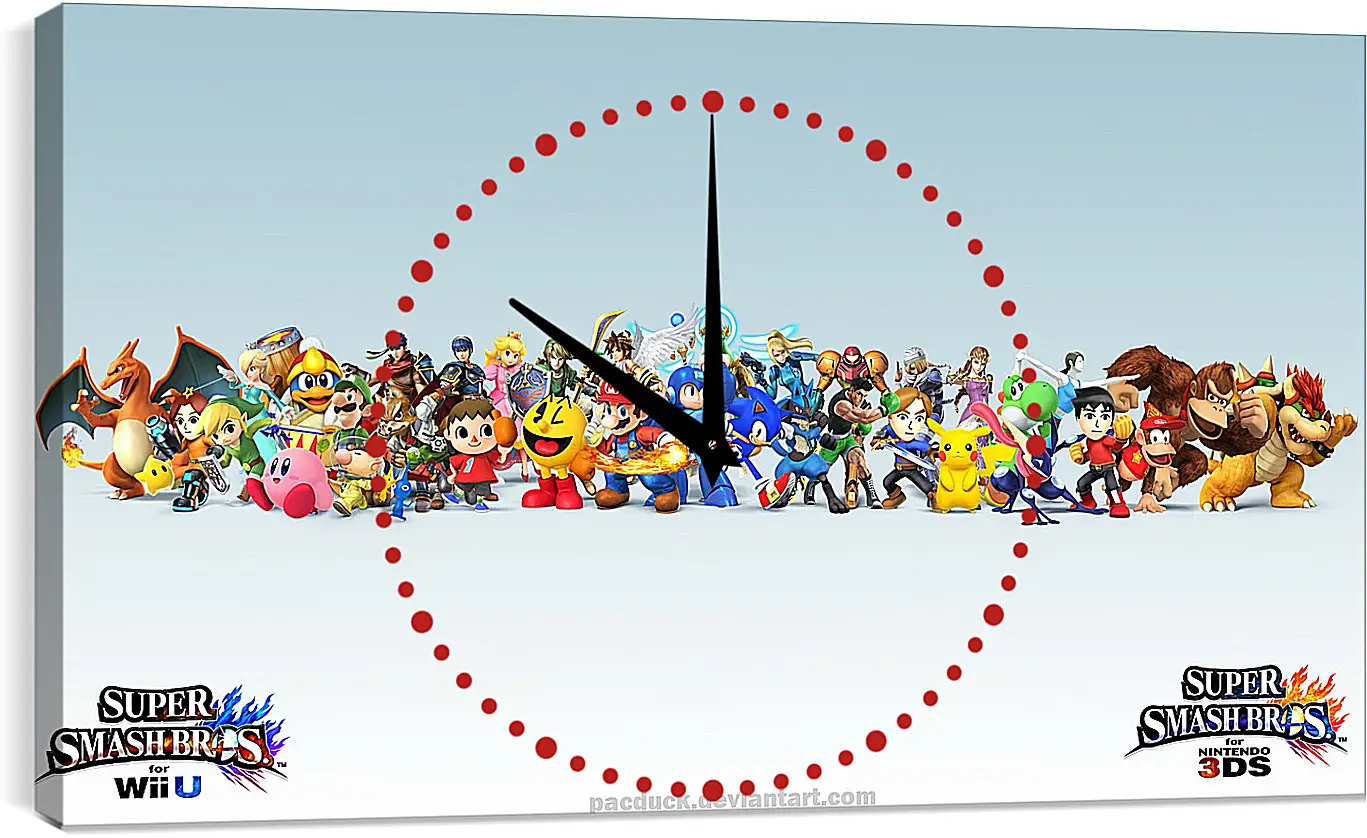 Часы картина - Super Smash Bros.
