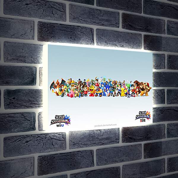 Лайтбокс световая панель - Super Smash Bros.
