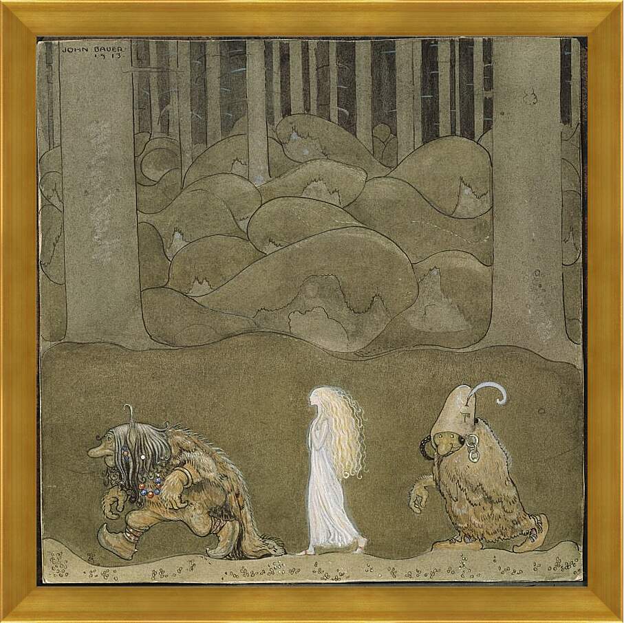 Картина в раме - The Princess and the Trolls. Принцесса и тролли. Йон Бауэр
