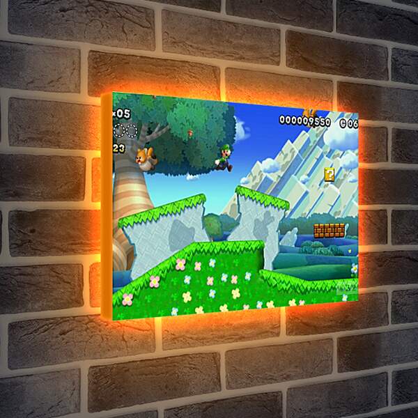 Лайтбокс световая панель - New Super Luigi U
