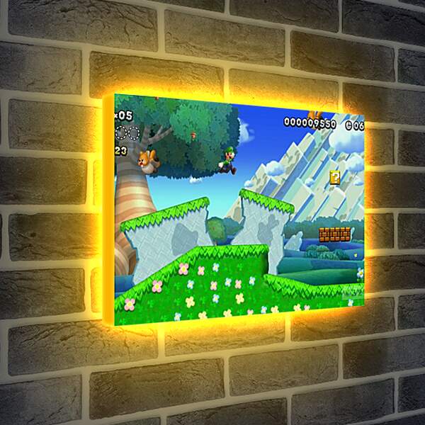 Лайтбокс световая панель - New Super Luigi U
