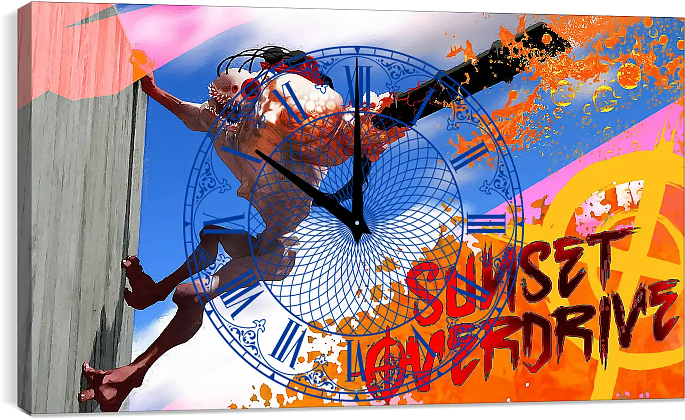 Часы картина - Sunset Overdrive
