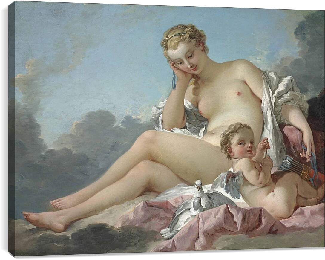 Постер и плакат - Венера и Купидон. Франсуа Буше
