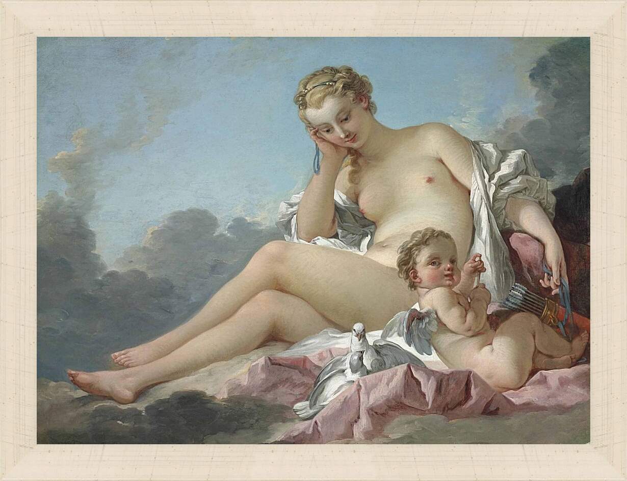 Картина в раме - Венера и Купидон. Франсуа Буше