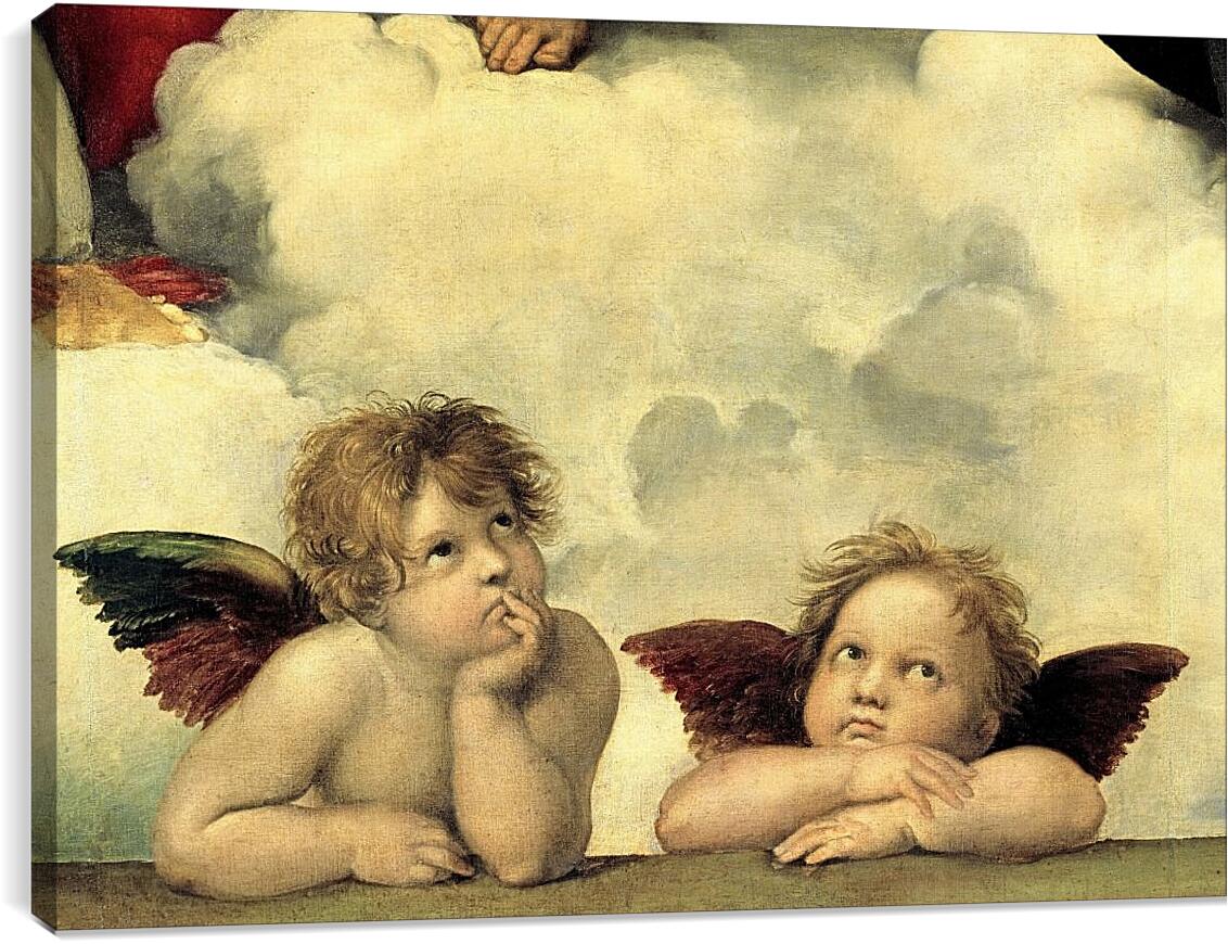 Постер и плакат - Два ангела. Рафаэль Санти