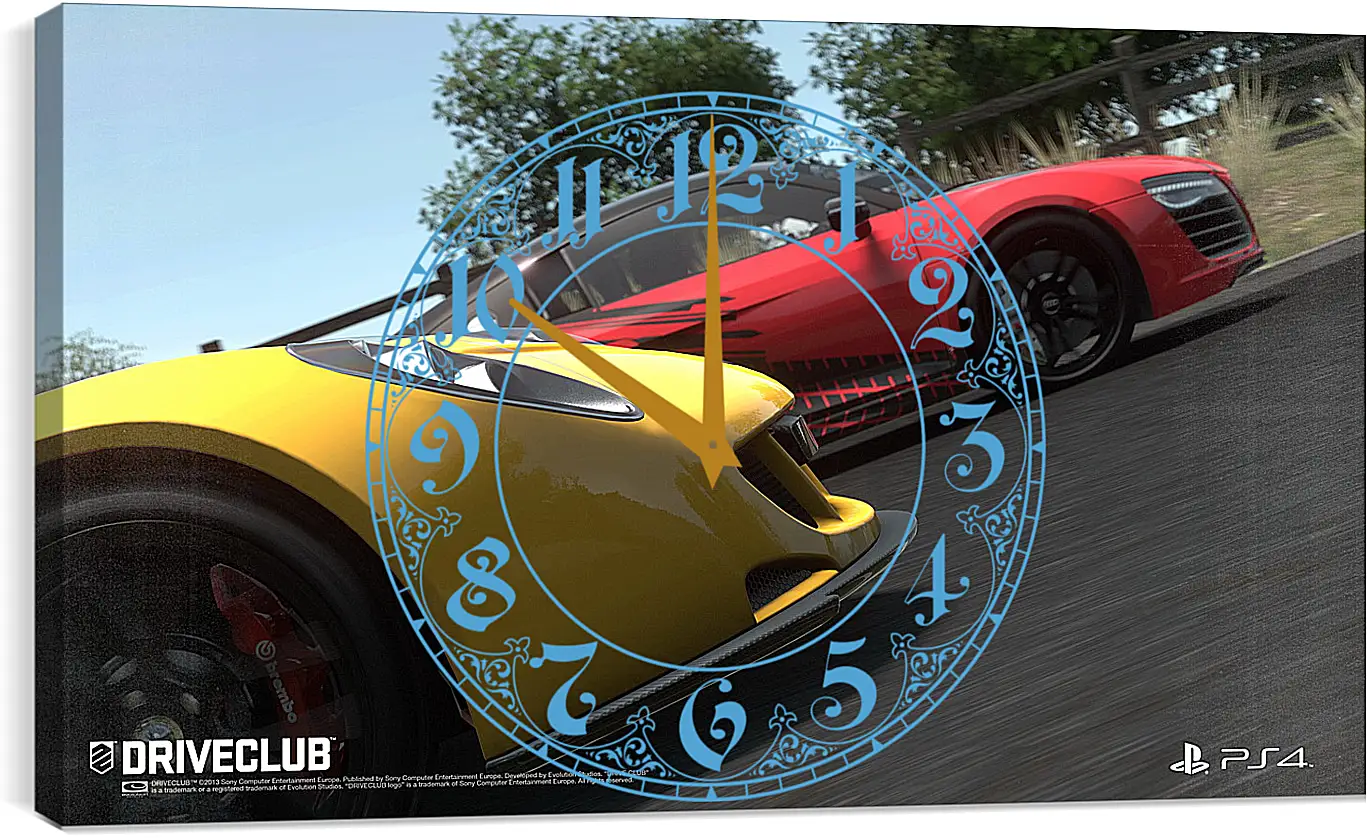 Часы картина - Driveclub
