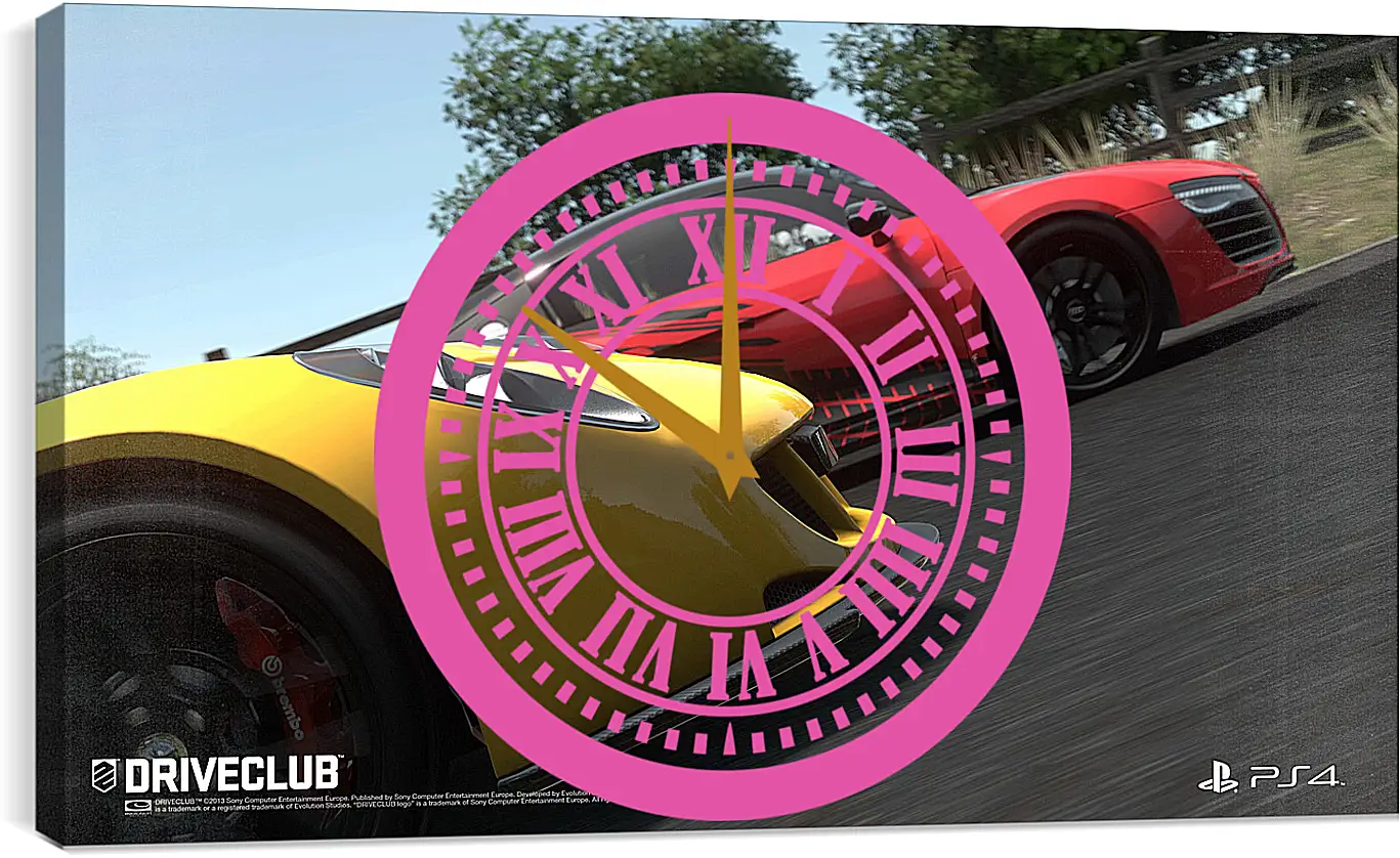 Часы картина - Driveclub
