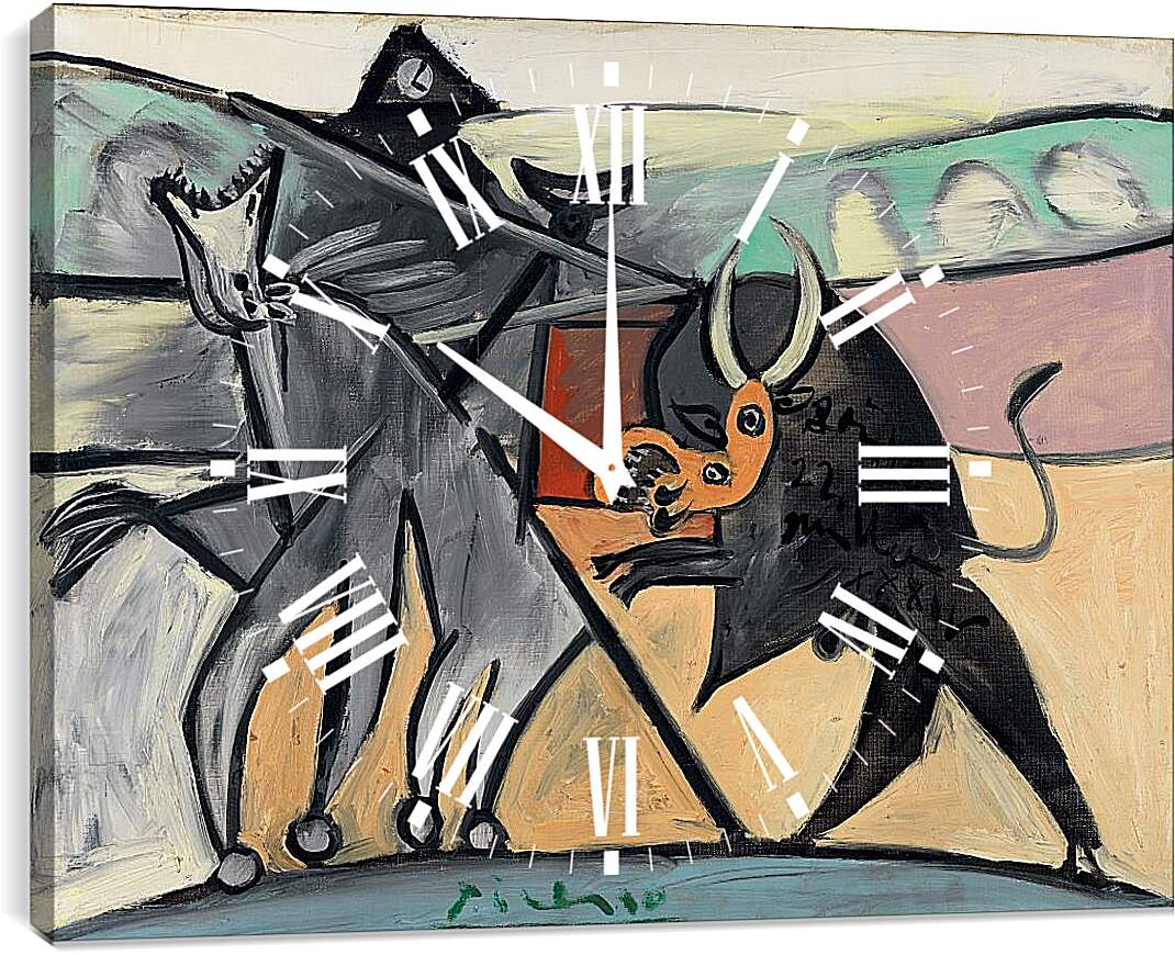 Часы картина - Коррида. Пабло Пикассо