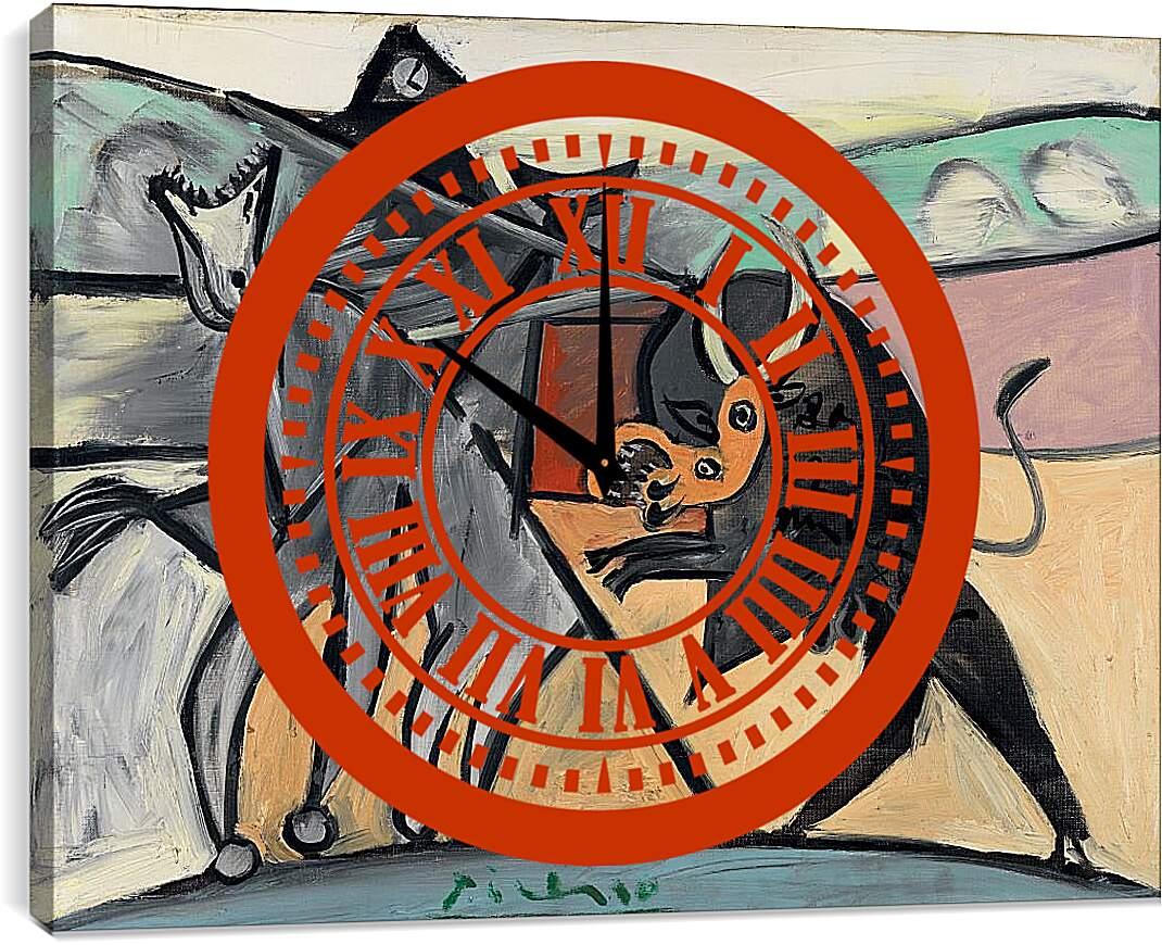 Часы картина - Коррида. Пабло Пикассо