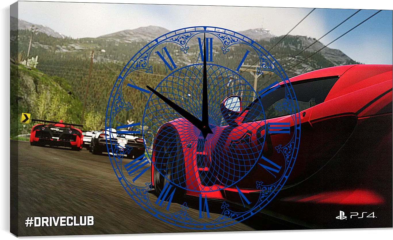 Часы картина - Driveclub
