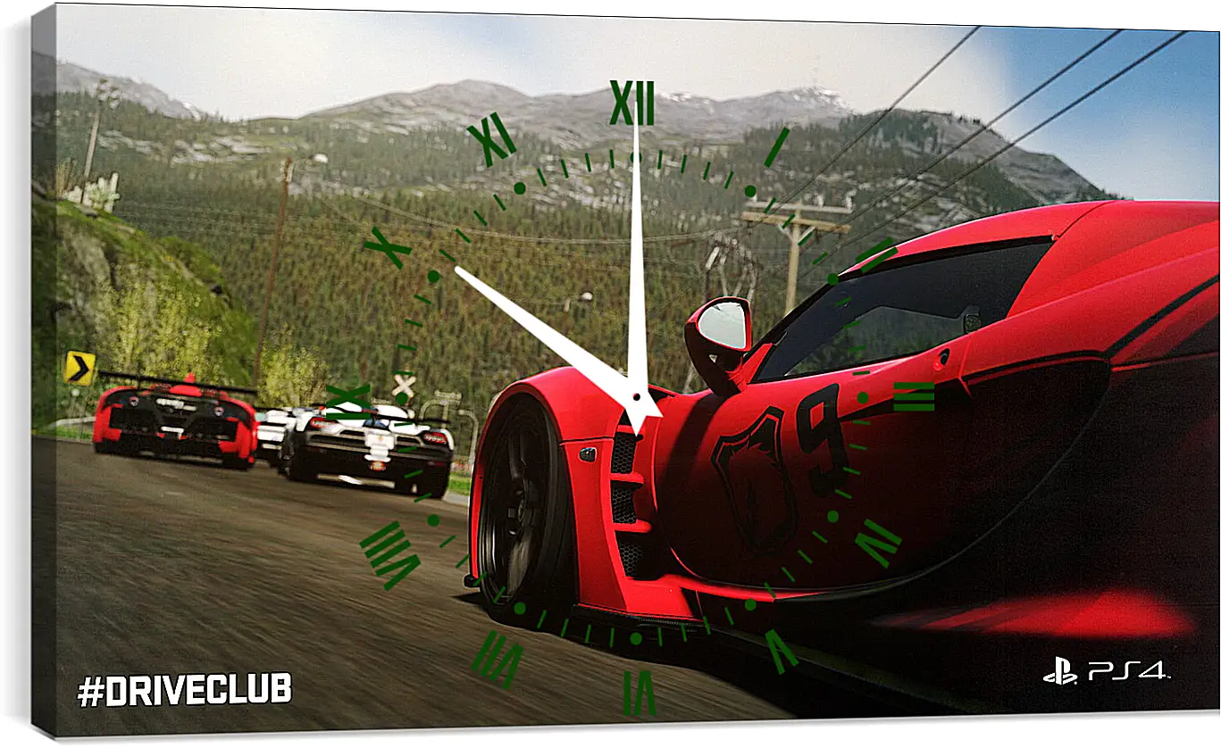 Часы картина - Driveclub
