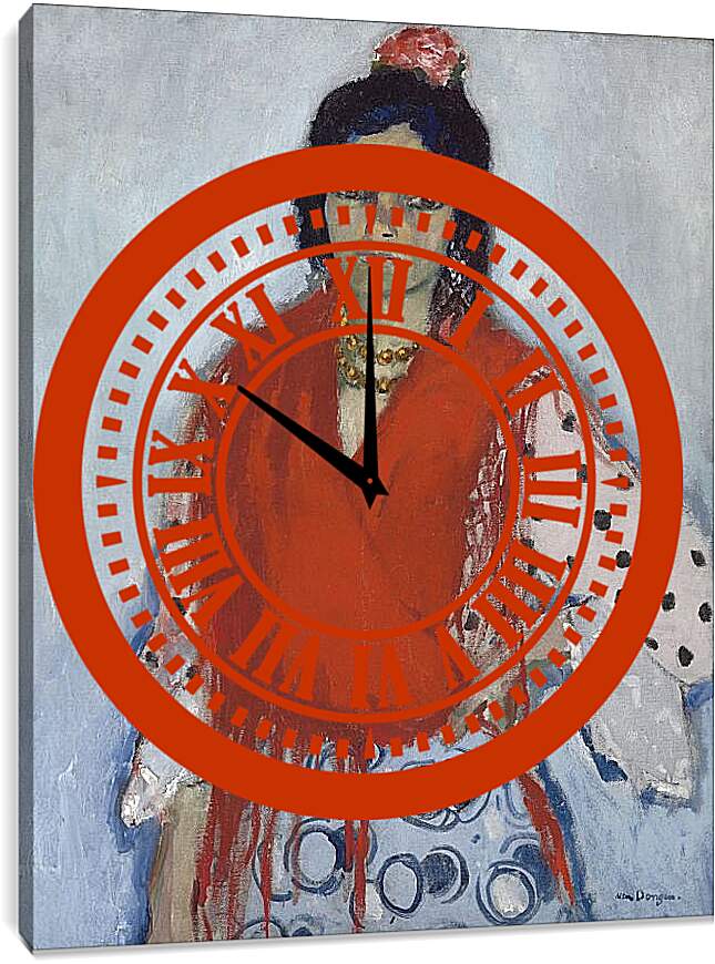 Часы картина - La gitane. Кес ван Донген