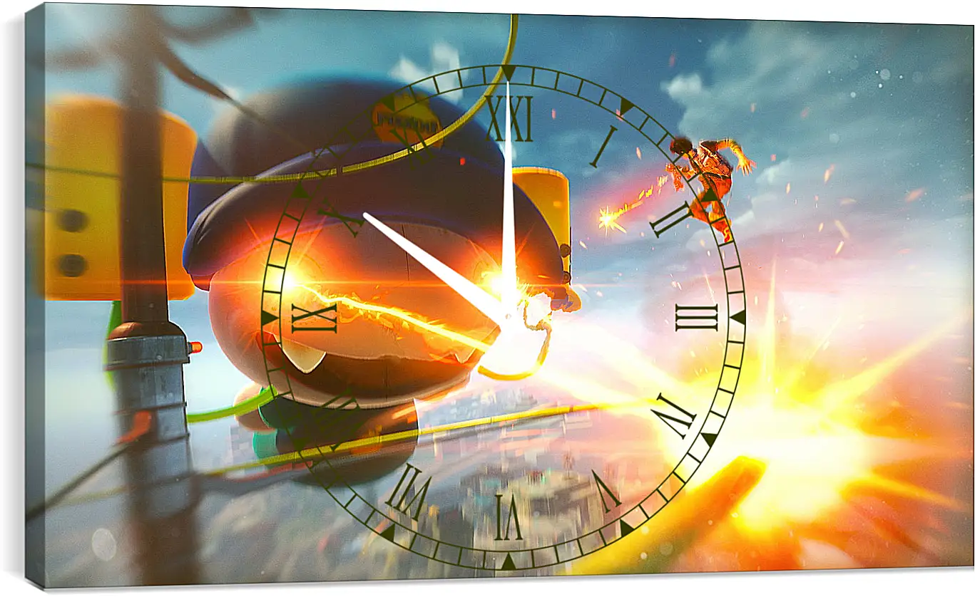 Часы картина - Sunset Overdrive
