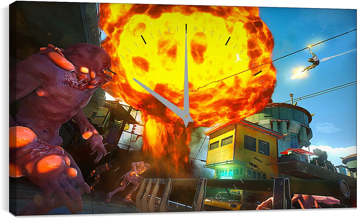 Часы картина - Sunset Overdrive
