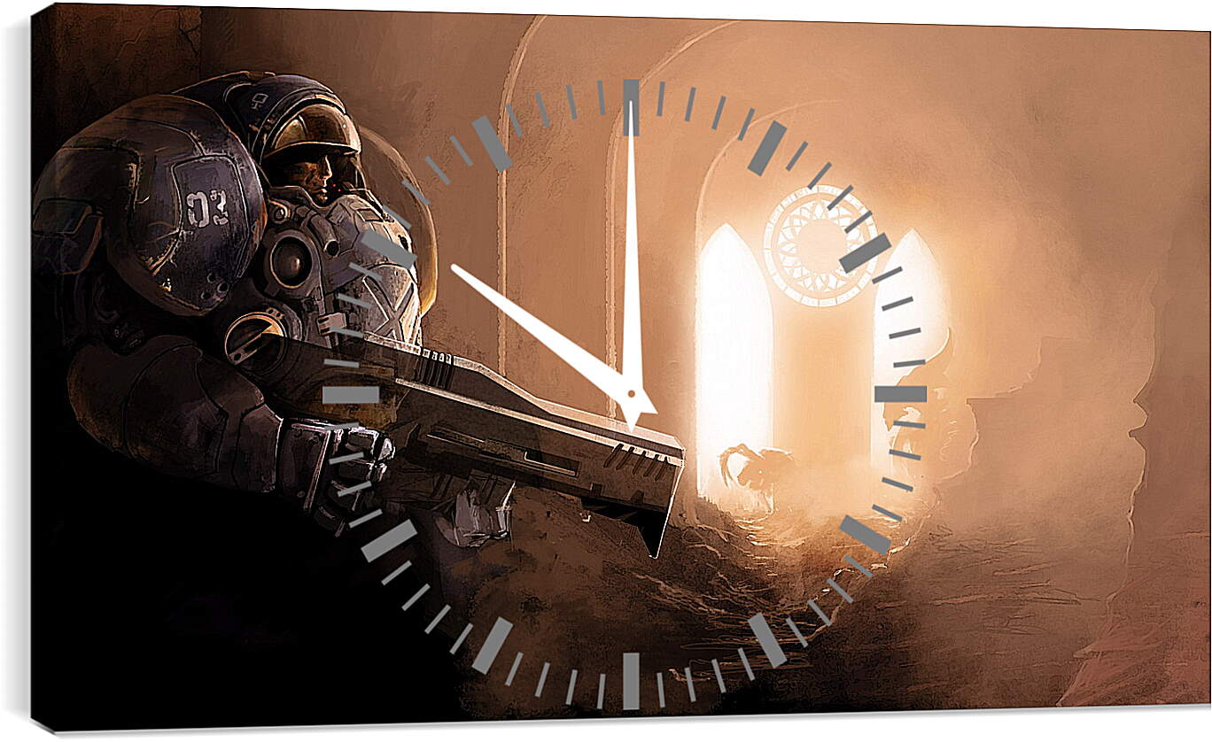Часы картина - Starcraft II
