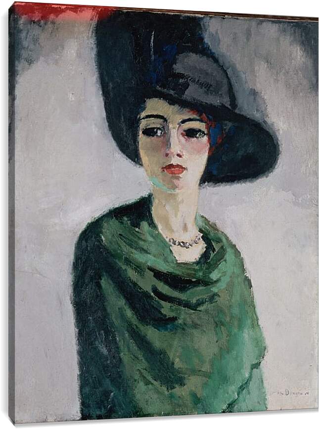 Постер и плакат - Женщина в черной шляпе. Кес ван Донген