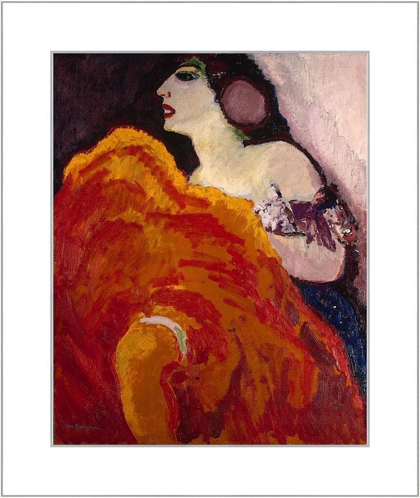 Картина в раме - Красная танцовщица. Кес ван Донген