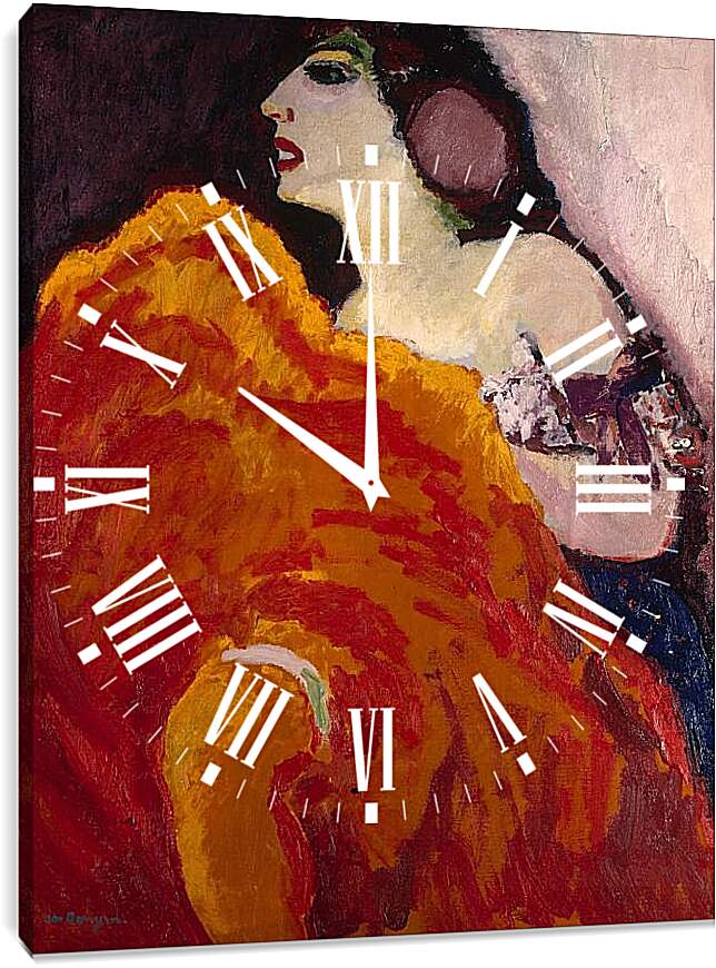Часы картина - Красная танцовщица. Кес ван Донген