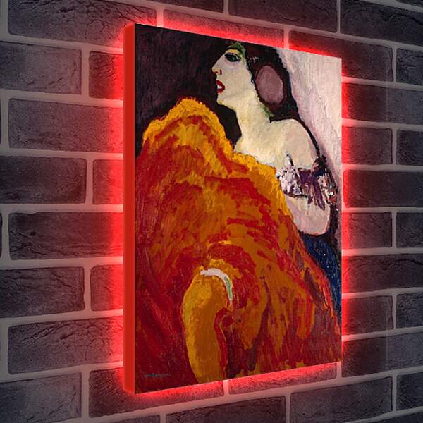 Лайтбокс световая панель - Красная танцовщица. Кес ван Донген