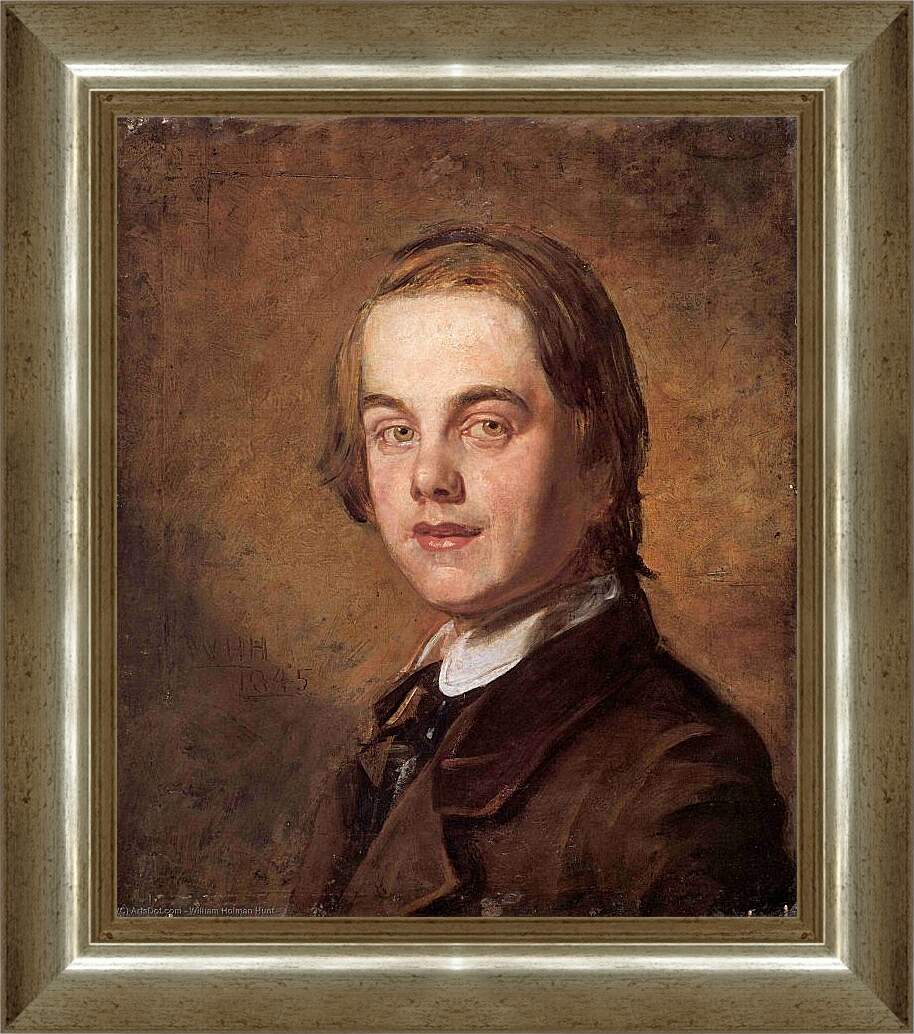 Картина в раме - Автопортрет в 18 лет. Уильям Холман Хант