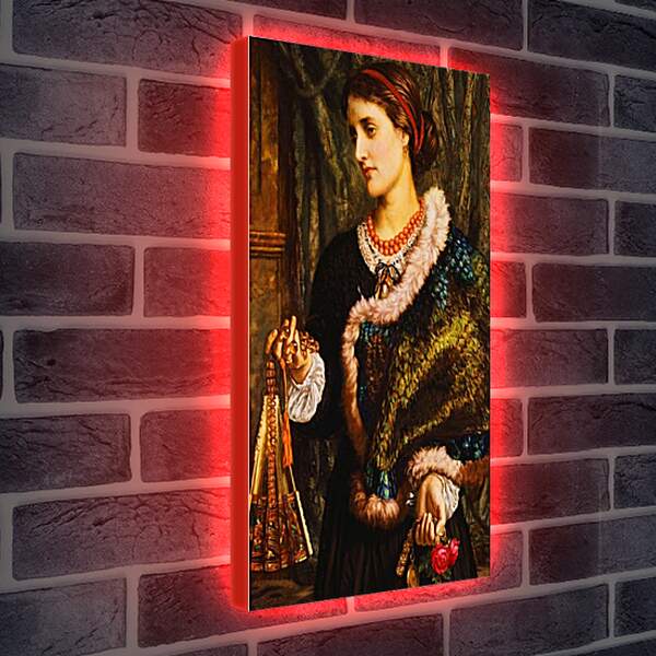 Лайтбокс световая панель - День рождения. Портрет Эдит, второй жены художника. Уильям Холман Хант