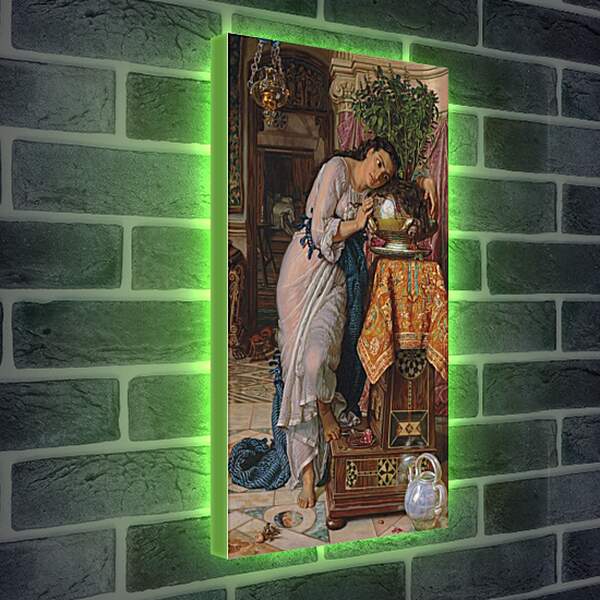 Лайтбокс световая панель - Изабелла и горшок с базиликом. Уильям Холман Хант