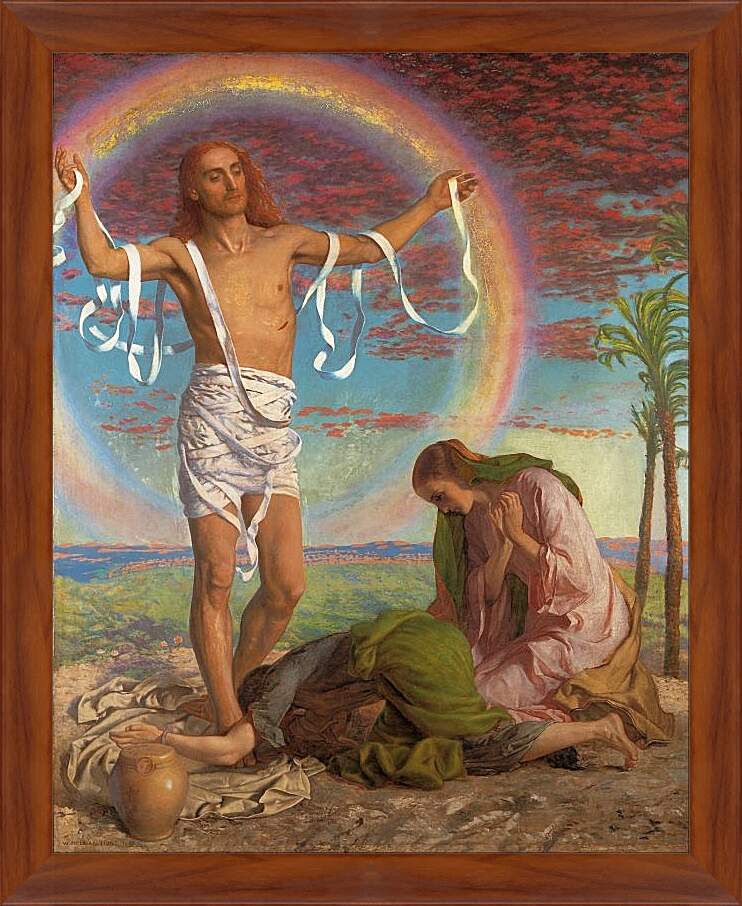 Картина в раме - Иисус Христос и две Марии. Уильям Холман Хант