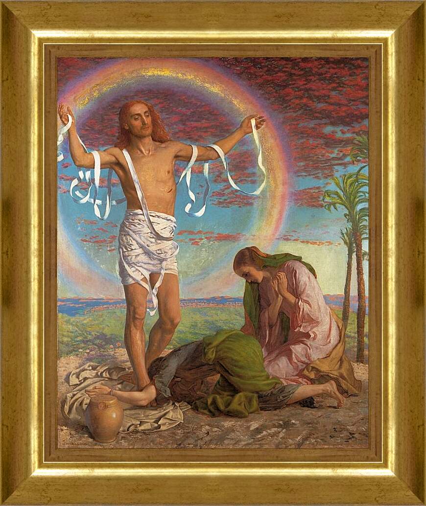 Картина в раме - Иисус Христос и две Марии. Уильям Холман Хант