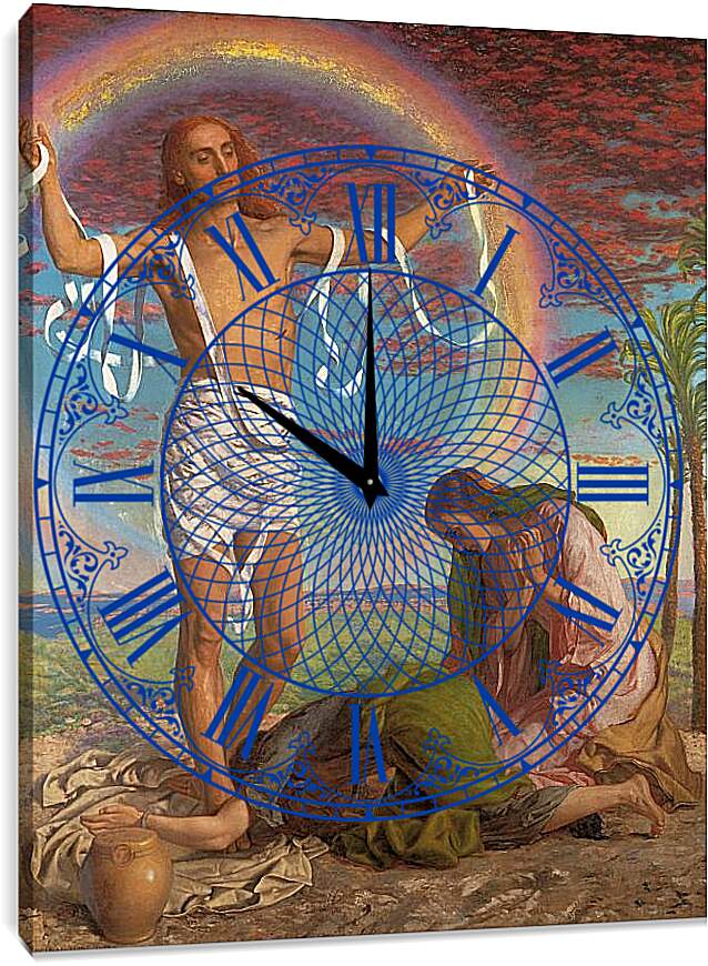 Часы картина - Иисус Христос и две Марии. Уильям Холман Хант