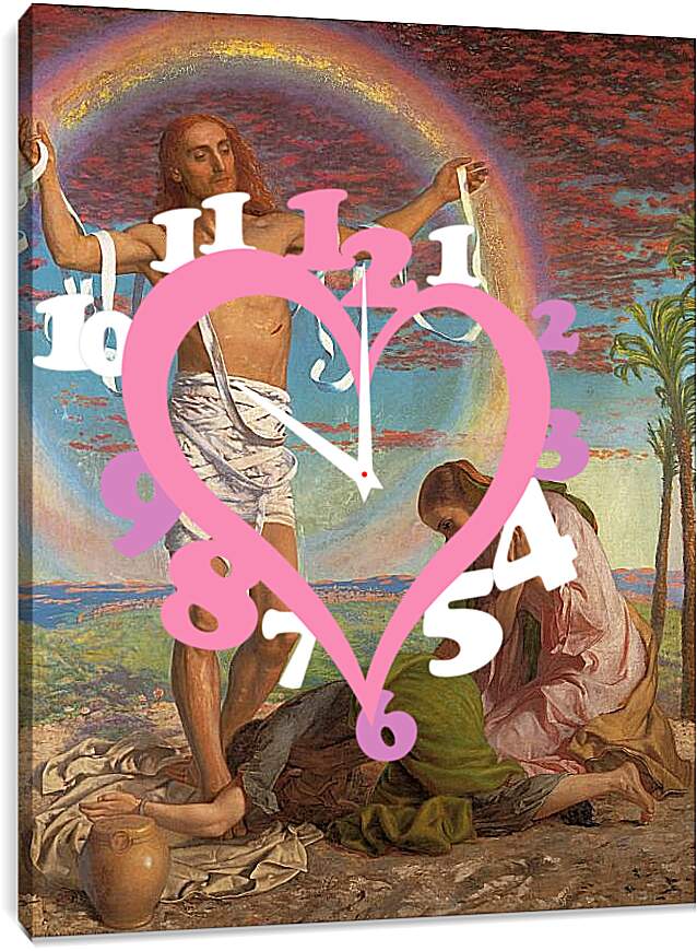 Часы картина - Иисус Христос и две Марии. Уильям Холман Хант