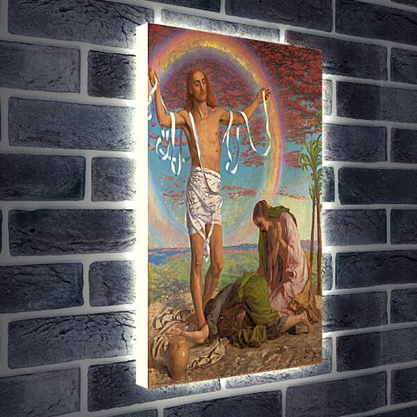 Лайтбокс световая панель - Иисус Христос и две Марии. Уильям Холман Хант