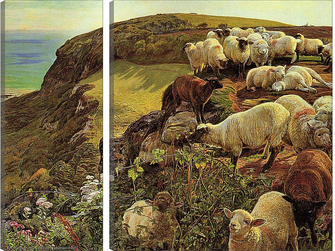 Модульная картина - Наше английское побережье (Заблудшие овцы). Уильям Холман Хант