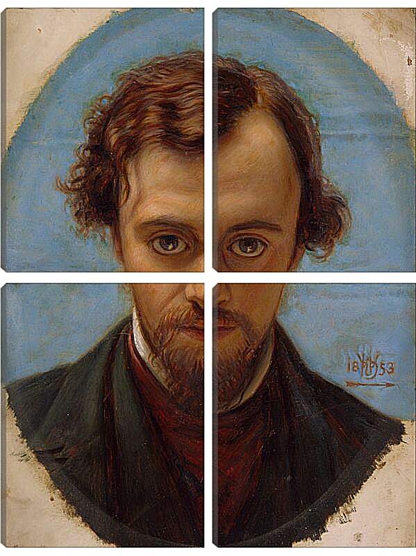 Модульная картина - Портрет Данте Габриэля Россетти в 22 года. Уильям Холман Хант