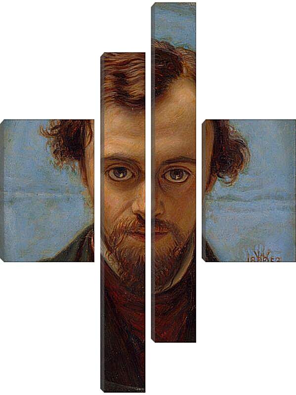 Модульная картина - Портрет Данте Габриэля Россетти в 22 года. Уильям Холман Хант
