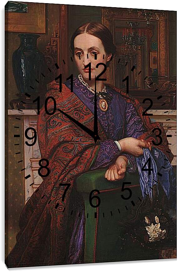 Часы картина - Портрет Фанни Холман Хант. Уильям Холман Хант