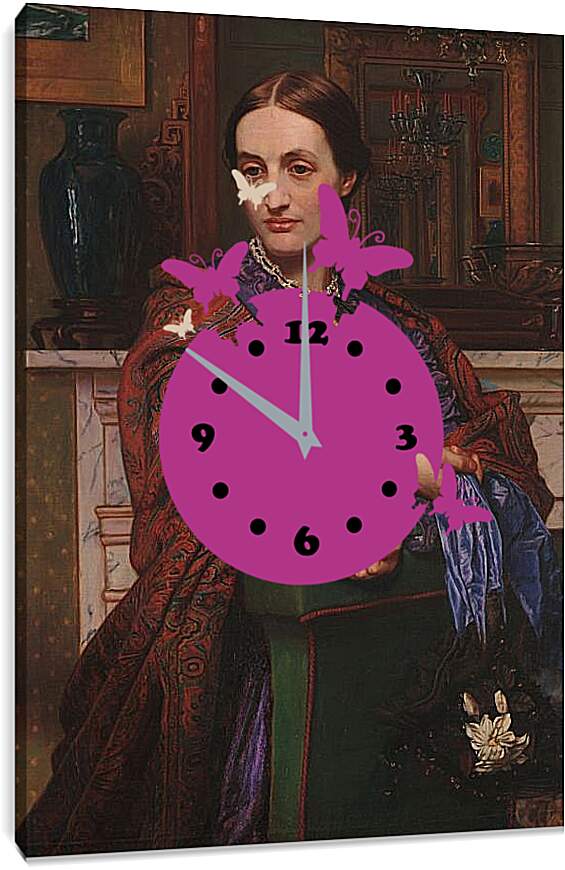 Часы картина - Портрет Фанни Холман Хант. Уильям Холман Хант