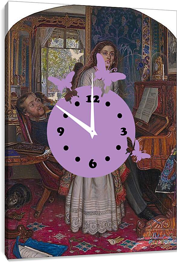 Часы картина - Пробудившийся стыд. Уильям Холман Хант