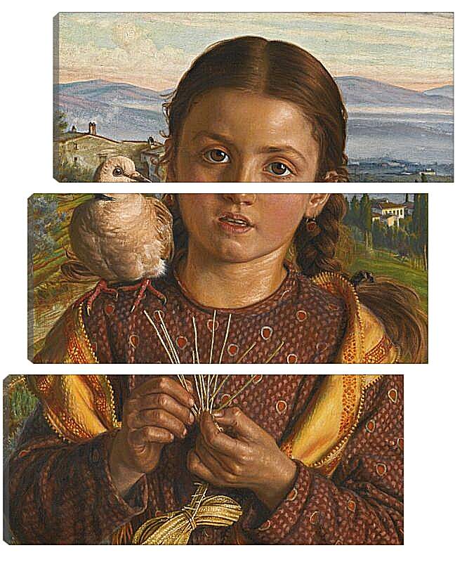 Модульная картина - Тосканская девушка, плетущая солому. Уильям Холман Хант