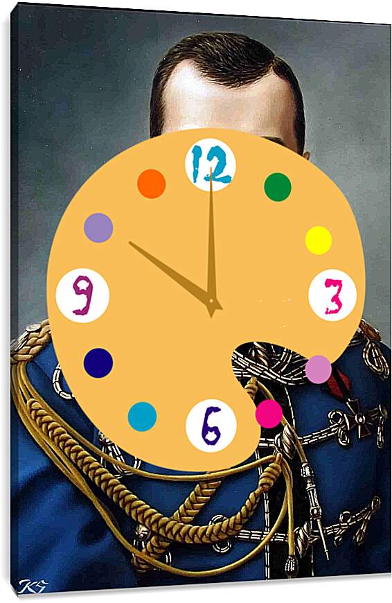 Часы картина - Николай II