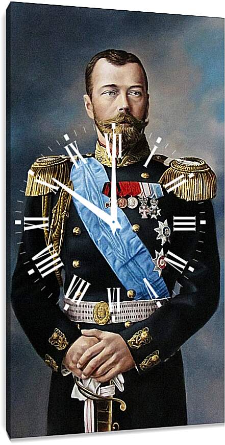 Часы картина - Николай II
