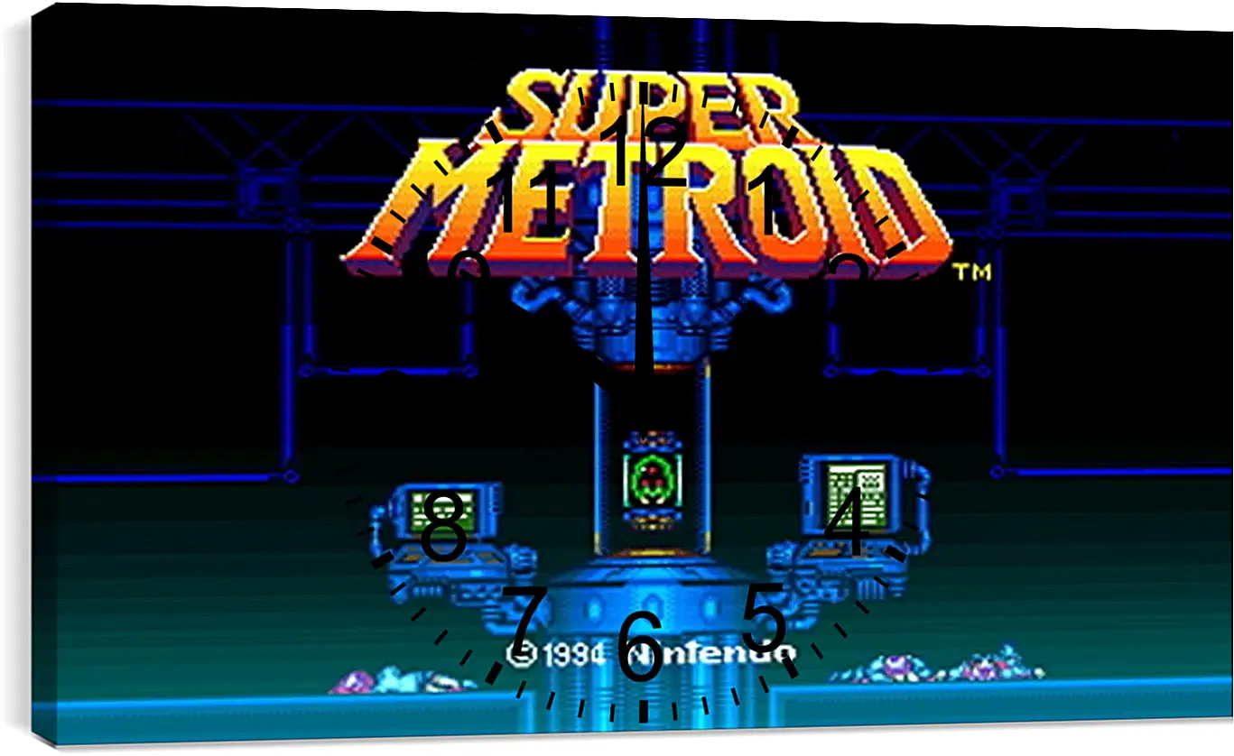 Часы картина - Super Metroid
