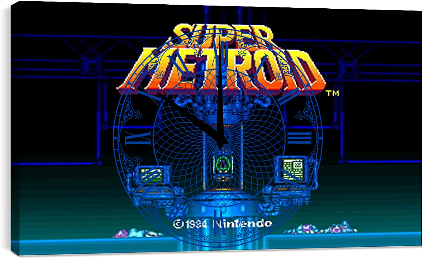 Часы картина - Super Metroid
