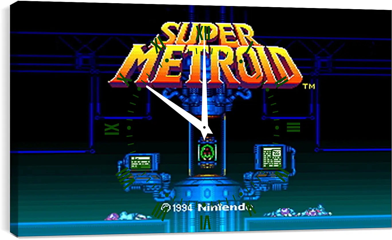 Часы картина - Super Metroid
