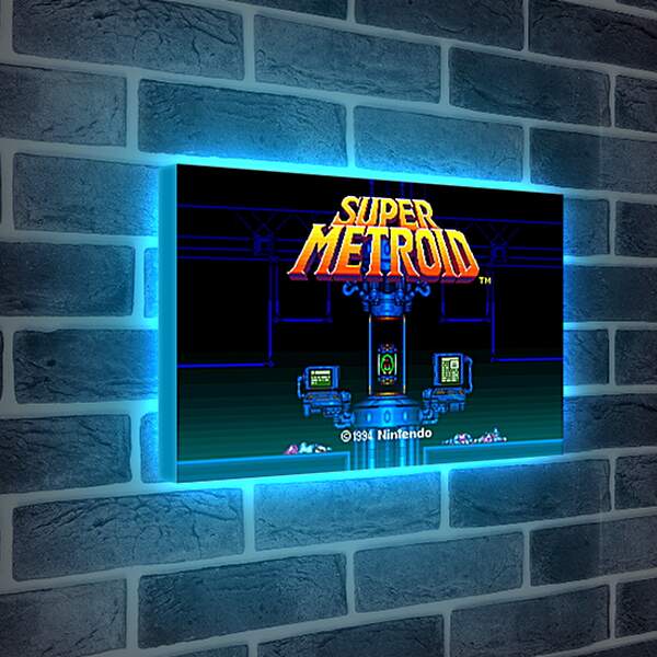 Лайтбокс световая панель - Super Metroid
